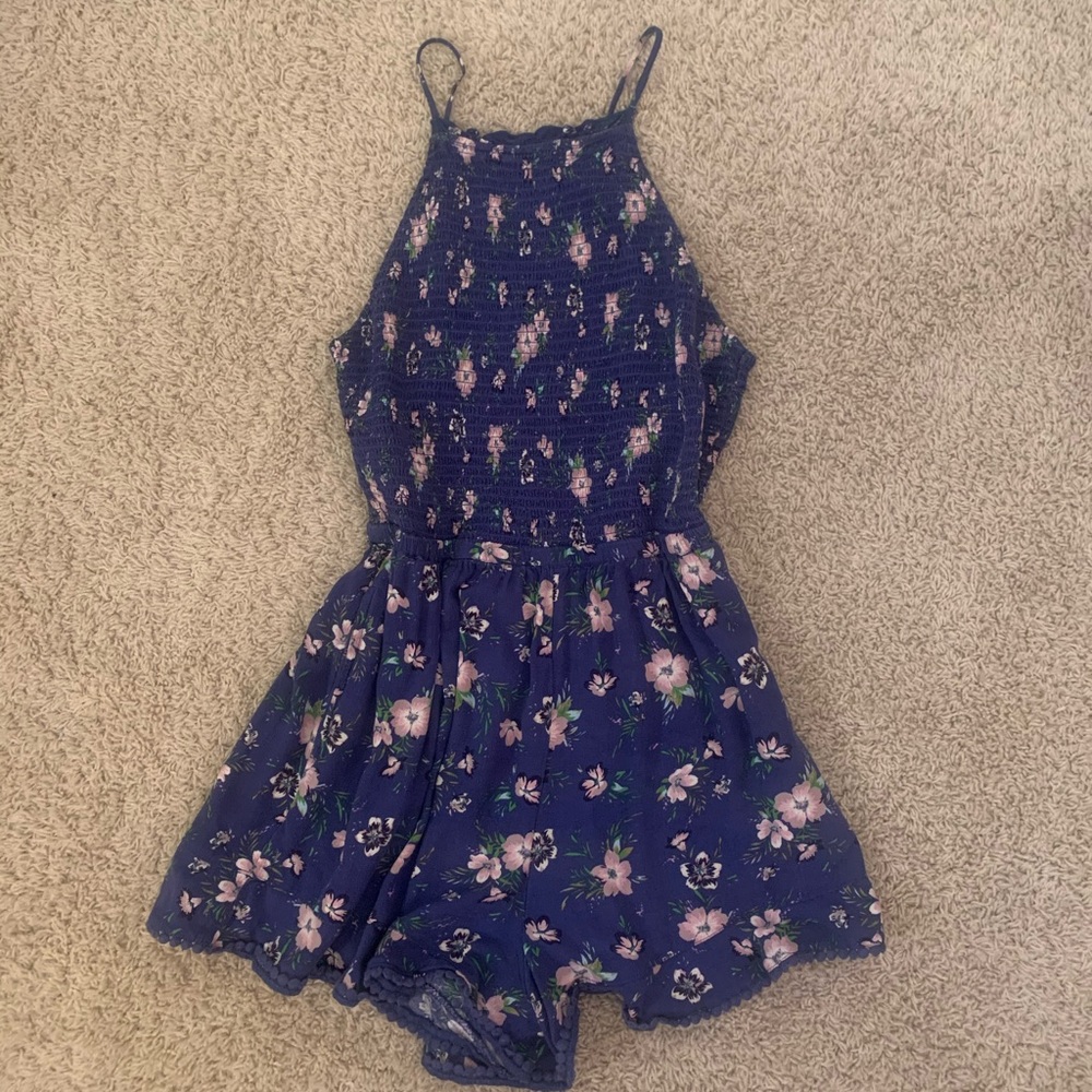 Abercrombie Blue Romper Medium